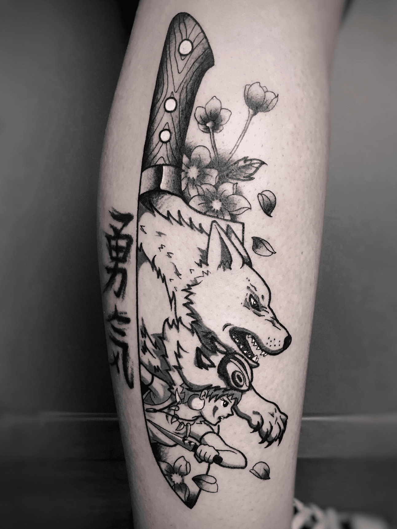princess mononoke wolf tattoo