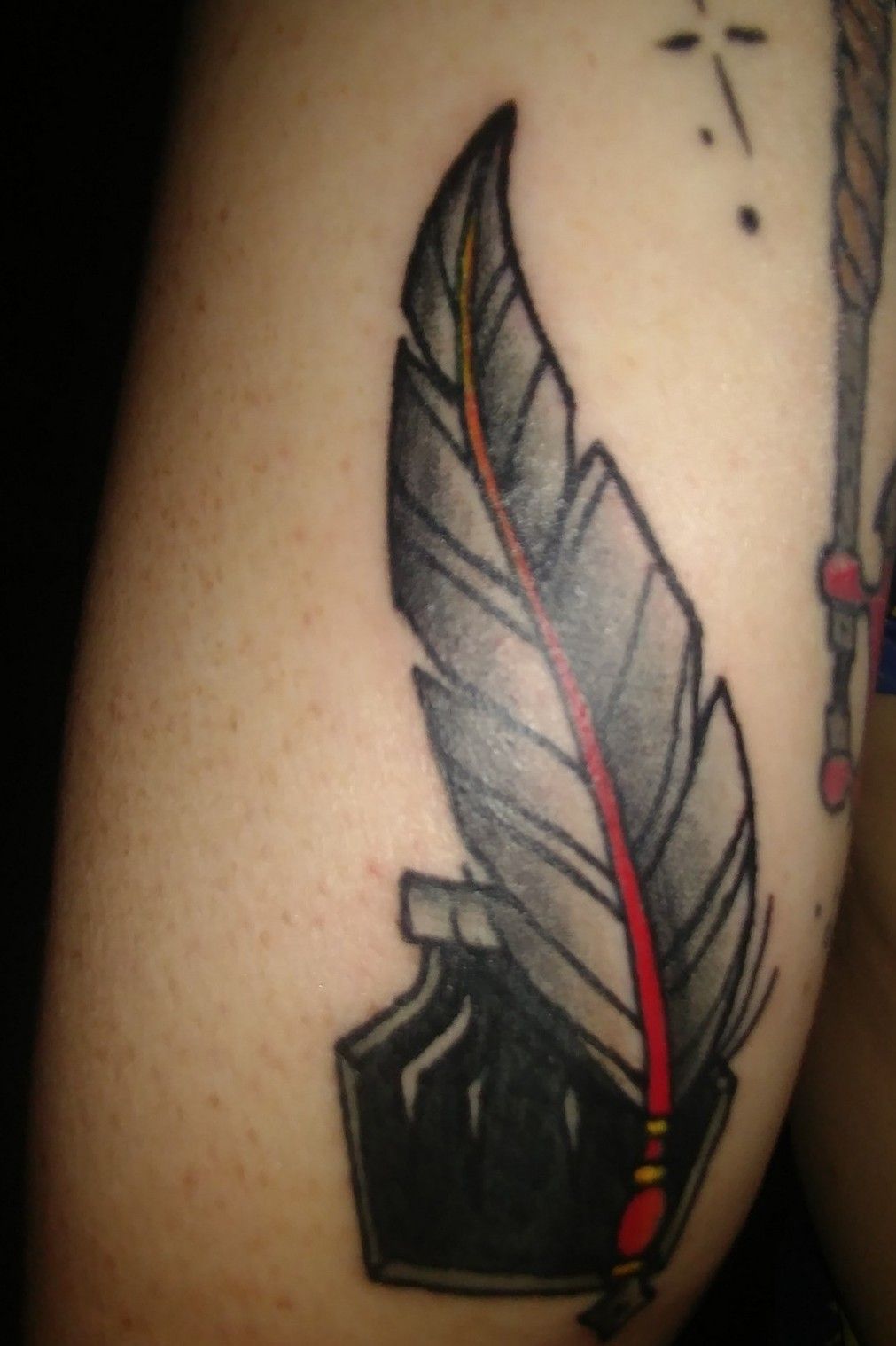 Ink Bottle and Quill Pen Tattoo by Muriel Zao TattooNOW