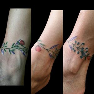 Tattoo de ayer.. #tattoo #inked #ink #tobillera #flores #botanica #fullcolor #fullcolortattoo #luchotattoo #luchotattooer 