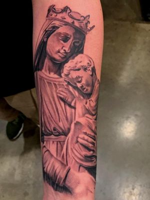 Start of a new sleeve..Black N Grey Religious Chicano Style 