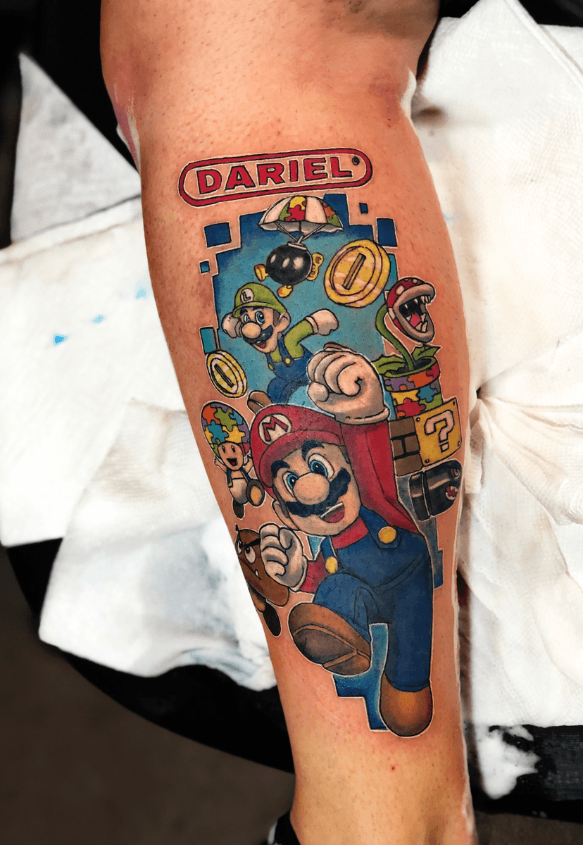 Tattoo uploaded by Jose A Caraballo • Mario bros tattoo de autismo •  Tattoodo