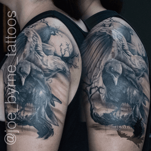 Ravens transformation by @joe_byrne_tattoos