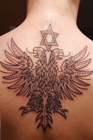 Two headed Eagle with Star of David