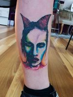 Healed marylin Manson water colour
