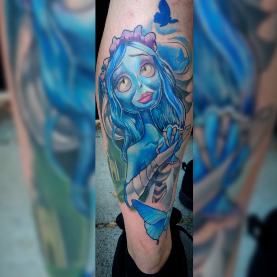 Tattoo uploaded by Tasha Grey • Corpse Bride full color new school/neo traditional tattoo • Tattoodo