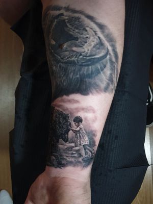 Big bear healed, small bear and girl was one of my faveroute pieces to do