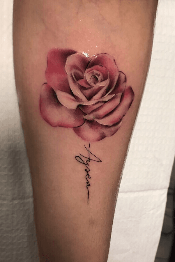 Rose Tattoo deaign with name  small cute rose tattoo design  tattoo  design for girls  YouTube