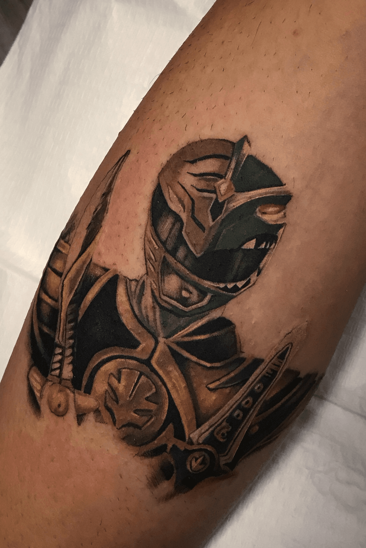 Video of the white ranger done by Ash this year   By Glowing Rose  Tattoos  Facebook