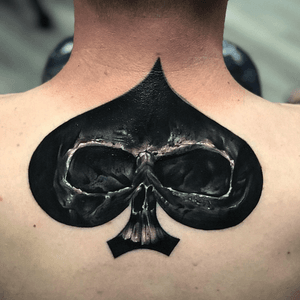 Coverup of a coverup, blacked out skull