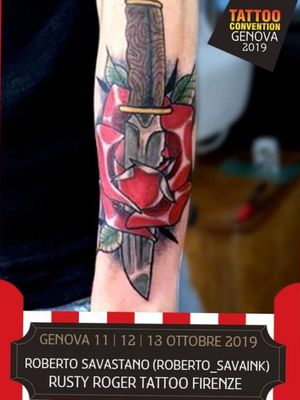 Tattoo Convention GenovaRose with Knife