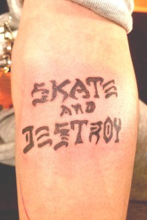 Simple one for this skater kids first tat