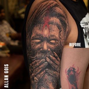 Cover Up Tattoo By Allan Gois At Aliens Tattoo India.