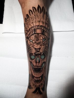 Leão caveira tattoo
