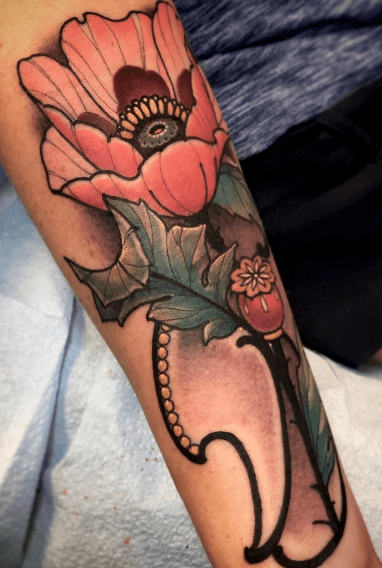 30 Lovely and Delightful Poppy Flower Tattoo Ideas and Design  Psycho Tats