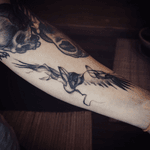 Abstract crow tattoo - Tattoo Chiang Mai #Tattoodo #tattooist #abstract #btattooing #blackwork #blackworktattoo #blackworkers #tattoooftheday #instatattoo #ChiangMai #thailand #inked ##onlyblackart #equilattera #tattoochiangmai #tattooartistchiangmai