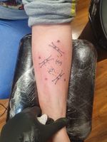 Star wars tattoo, lasers...what more could you want! #laser #tiefighter #xwing #starwars #armtattoo #awesome #film #Gaming #spaceship #stars #starwarstattoo #blackwork #colour #littlecolour #ComicBookTattoo #cartoontattoo 