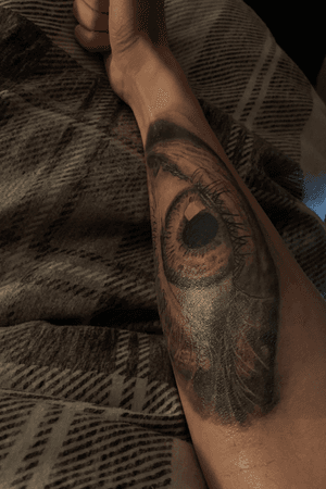 Eye on my arm as my first tattoo took 6 hours to get finished #eye #arm. 