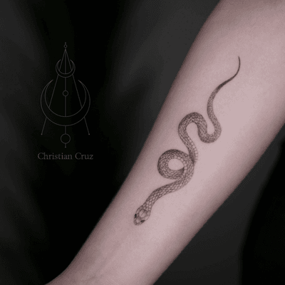 Serpent🐍⚡️—————————————El Paso! If you’re looking to get a black and grey tattoo, contact me via email or DM! Thanks!______________________________#tattoo #tattoos #elpaso #915 #bishoprotary #veganblue  #bishopwand #elpasotattoos #915tattoos #stencilanchored  #inked #inkeeze #nocturnalink #snaketattoo #snake #serpent #tattooed #tatted #blackandgreytattoo #tattooideas #tattooidea 