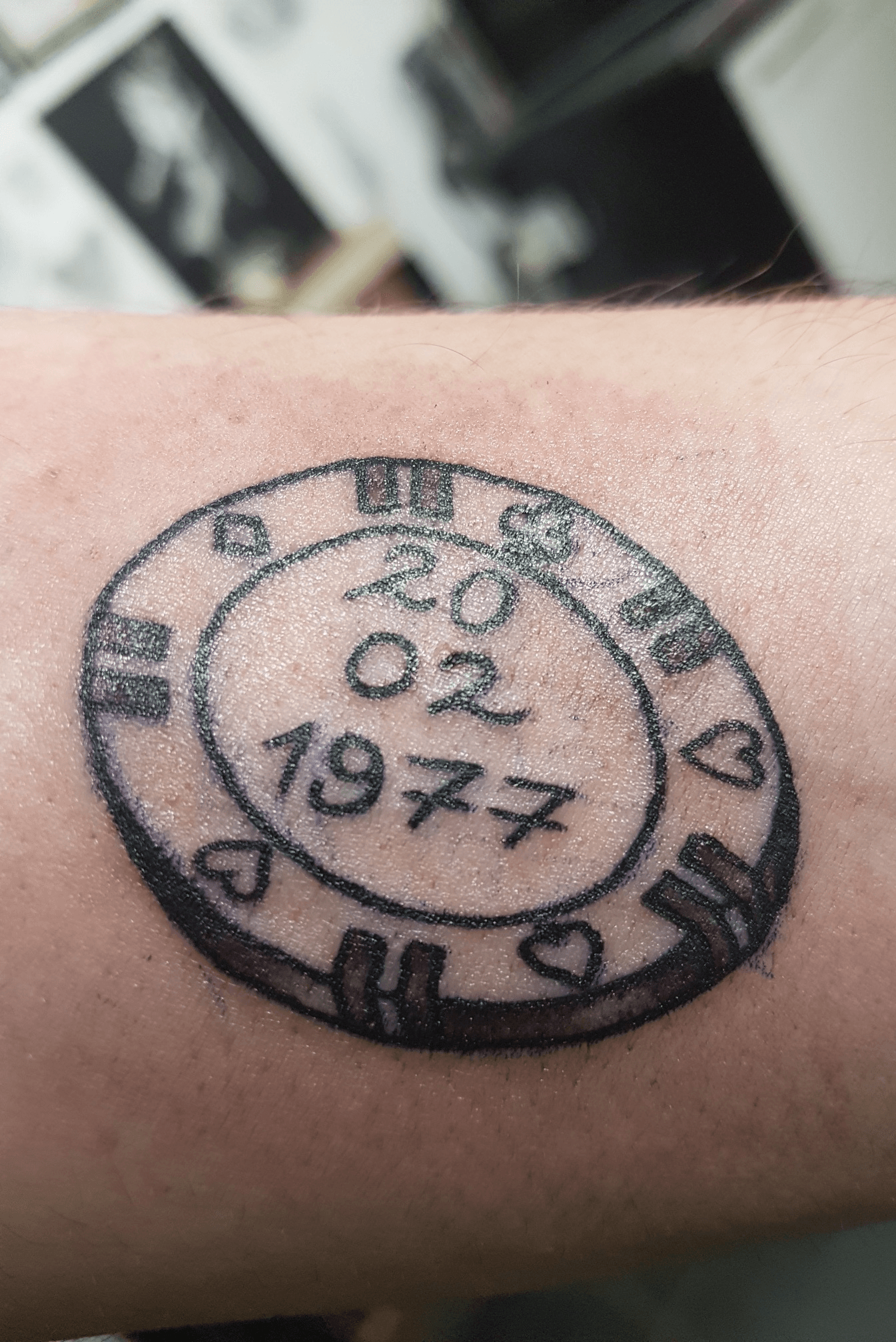 A poker chip in remembrance of my grandpa Done by Matt Skin at Full Moon  Tattoo in Augusta GA  Poker tattoo Chip tattoo Poker chips