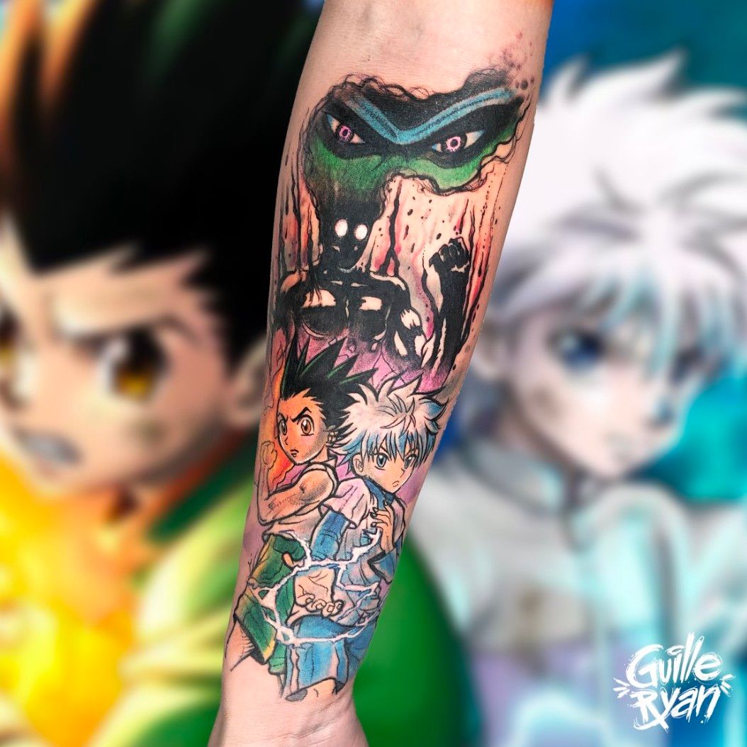 Tatuagem Gon e Killua Hunter x Hunter tattoo Gon and Killua  Anime tattoos  Cute matching tattoos Matching tattoos