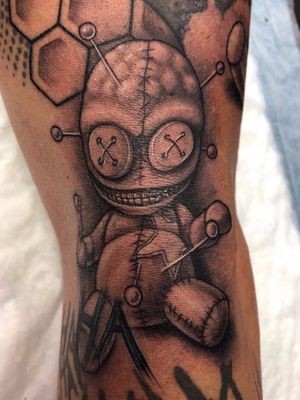 Voodoo Doll Work in progress tattoo