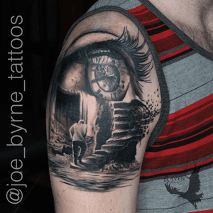 Illusion of time by @joe_byrne_tattoos