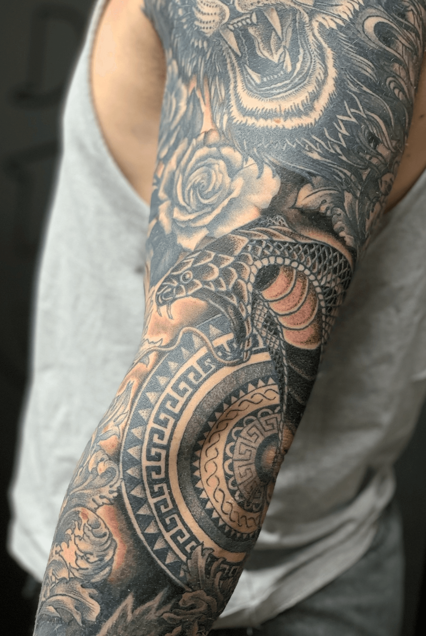 black grey tattoo  Rose Tattoo Studio Bali