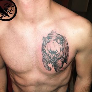 BeaR  #bear_tattoo #bear_on_chest 
