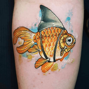 Neo trad Goldfish by @sarah_anne_davis