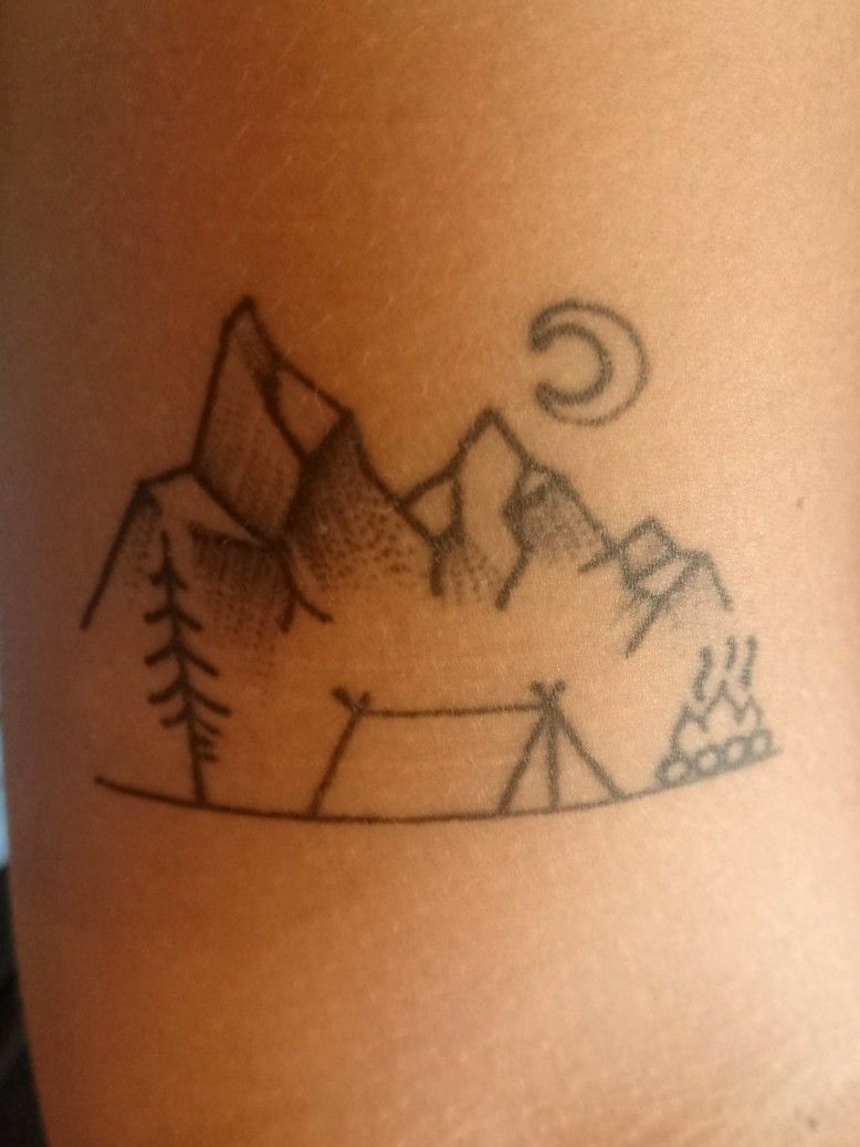Tiny mountain range tattoo by Zaya Hastra  Tattoogridnet