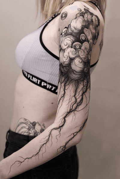 cloud tattoos on arm