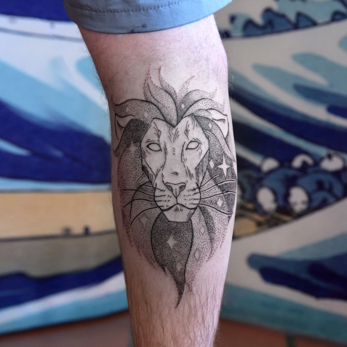 Tattoo uploaded by Rebecka • Dotwork Lion tattoo - Fresh • Tattoodo