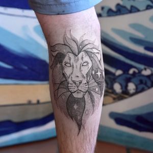 Dotwork Lion tattoo - Fresh