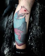 Fox tattoo by Kolahari #Kolahari #fox #kitsune #japanese #japanesetattoo #irezumi #kimono #pattern 