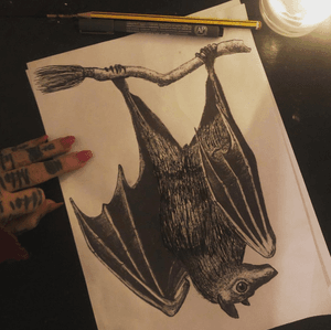 I want to tattoo this bat 🦇 msg me for details ❤️