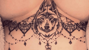 Wolf Sternum Tattoo ♠️ 