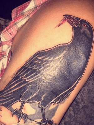 Crow cover up tattoo ♠️