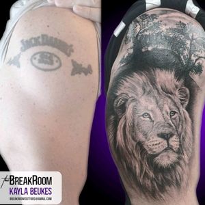 Lion cover up by Kayla. 