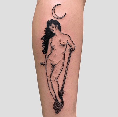 Witch #blackwork #witchtattol #esoteric 