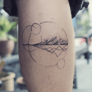 Minimal mountains tattoo with geometric fine linework - Tattoo Chiang Mai     #Tattoodo #tattoochiangmai #tattooartistchiangmai #tattoostudiochiangmai #minimaltattoo #mountains #fineline #linework #geometric #inked #instatattoo #ChiangMai #inkstagram #inkstinctsubmission #tattoooftheday #btattooing 