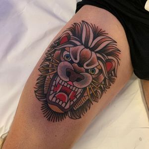 Tattoo uploaded by Víctor • Neo traditional lion • Tattoodo
