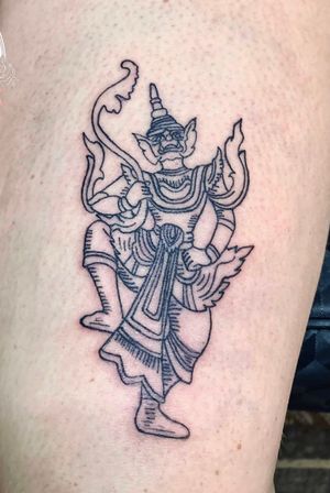 Myanmar traditional ogre tattoo 