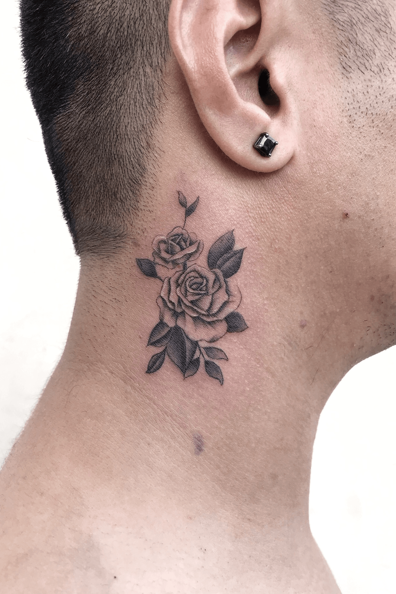 Men Tattoos On Neck Rose neck tattoo HD wallpaper  Pxfuel