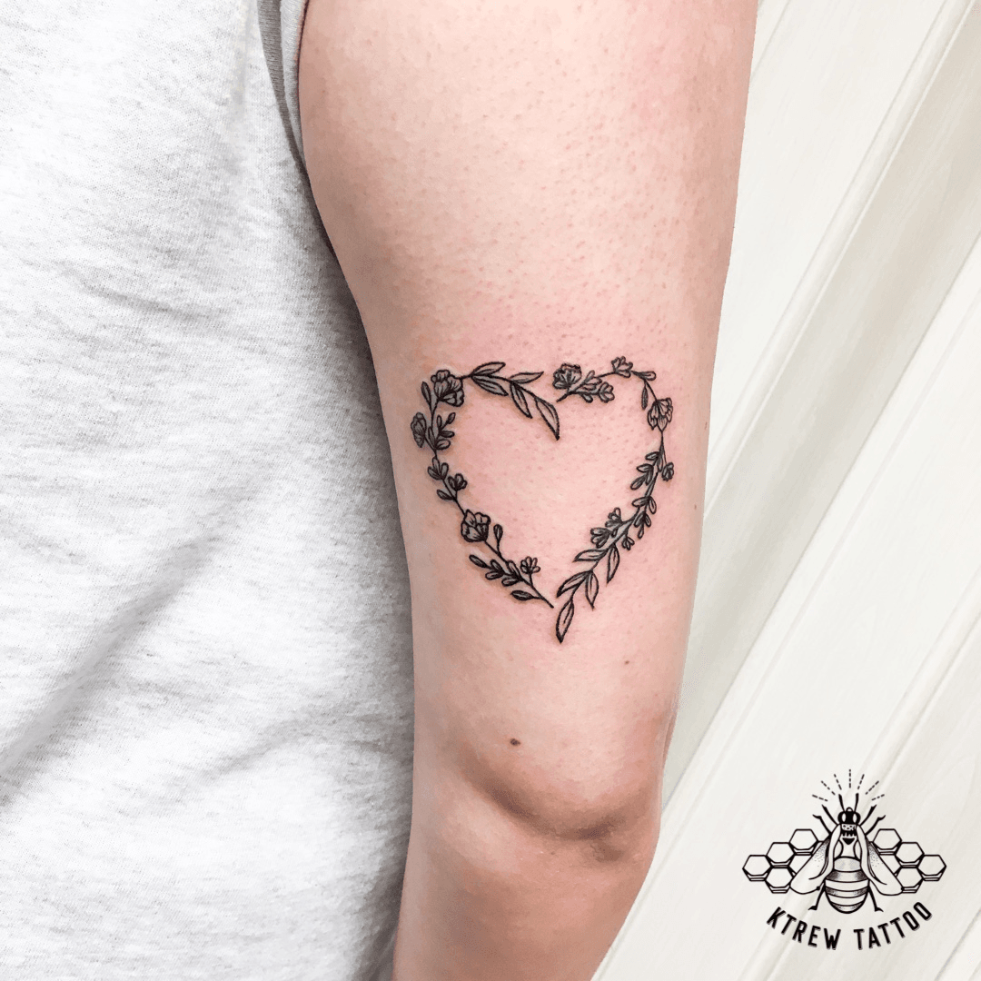 Tattoo uploaded by KTREW Tattoo • Fine-line Floral Heart Tattoo by Kirstie  Trew @ KTREW Tattoo • Birmingham, UK 🇬🇧 #floral #heart #flower  #flowerheart #tattoos #finelinetattoo #lineworktattoo • Tattoodo