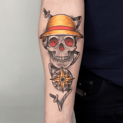 Tattoo Uploaded By Double Skull Onepiece Tattoodo