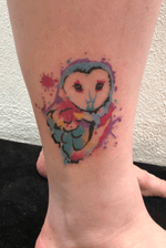 Watercolour owl piece #owltattoo #watercolourtattoo