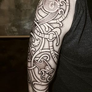 Viking tattoo by guest artist Bjørn Krey