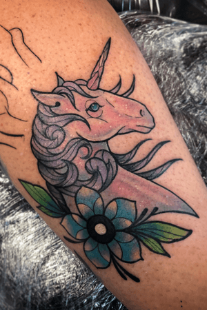 Customised unicorn with daughters handwriting for my client / neo traditional