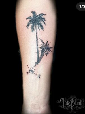 Palm tree ink