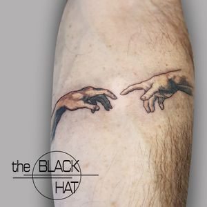 A tattoo based on a classical masterpiece is always a good conversation starter. Can you name the piece? @blackhatsergy #theblackhattattoo
